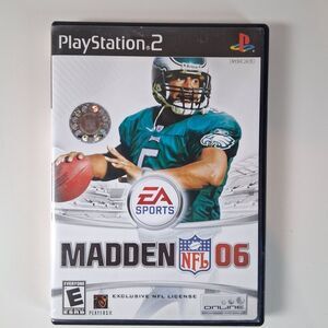 Madden NFL 06 Sony PlayStation 2 PS2 EA Sports 2005 Football Video Game Black